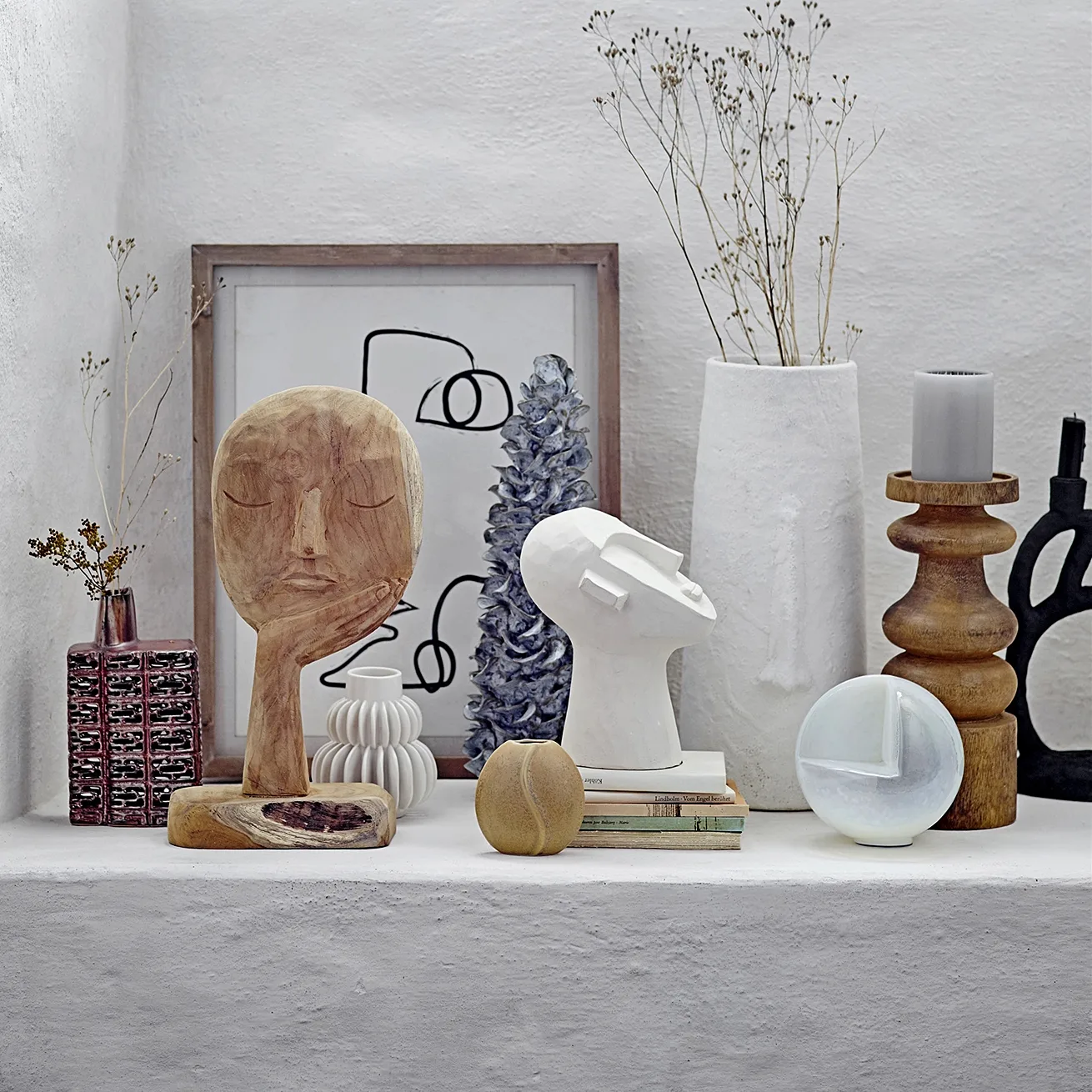 Sculpture En Bois Bloomingville 35cm 4 Sculpture En Bois Bloomingville 35cm – Image 2