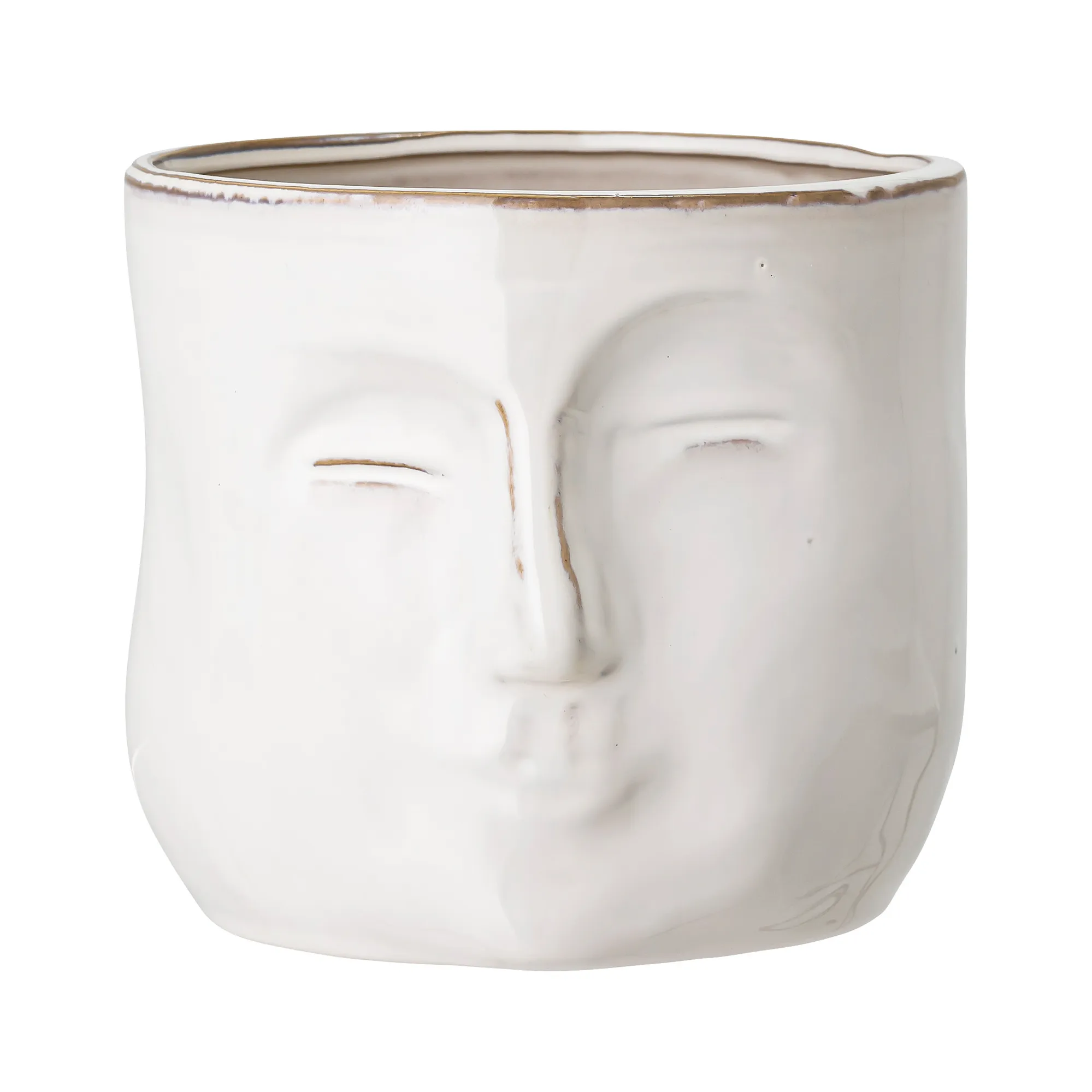 Pot Avec Visage Bloomingville 16,5x18 Cm 3 Pot Avec Visage Bloomingville 16,5x18 Cm